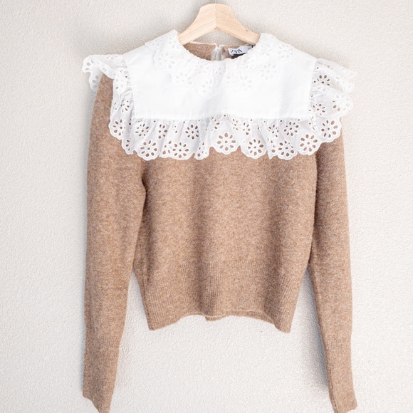 Zara Combination Wool Blend Sweater - Picture 4 of 5